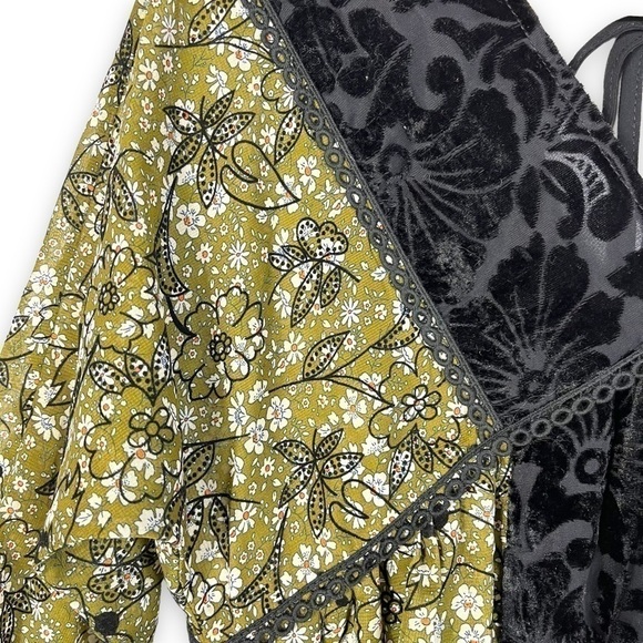 4 for $20 SALE! POL Semi Sheer Embroidered Baby Doll Top, Olive, Size M/L - Picture 5 of 10